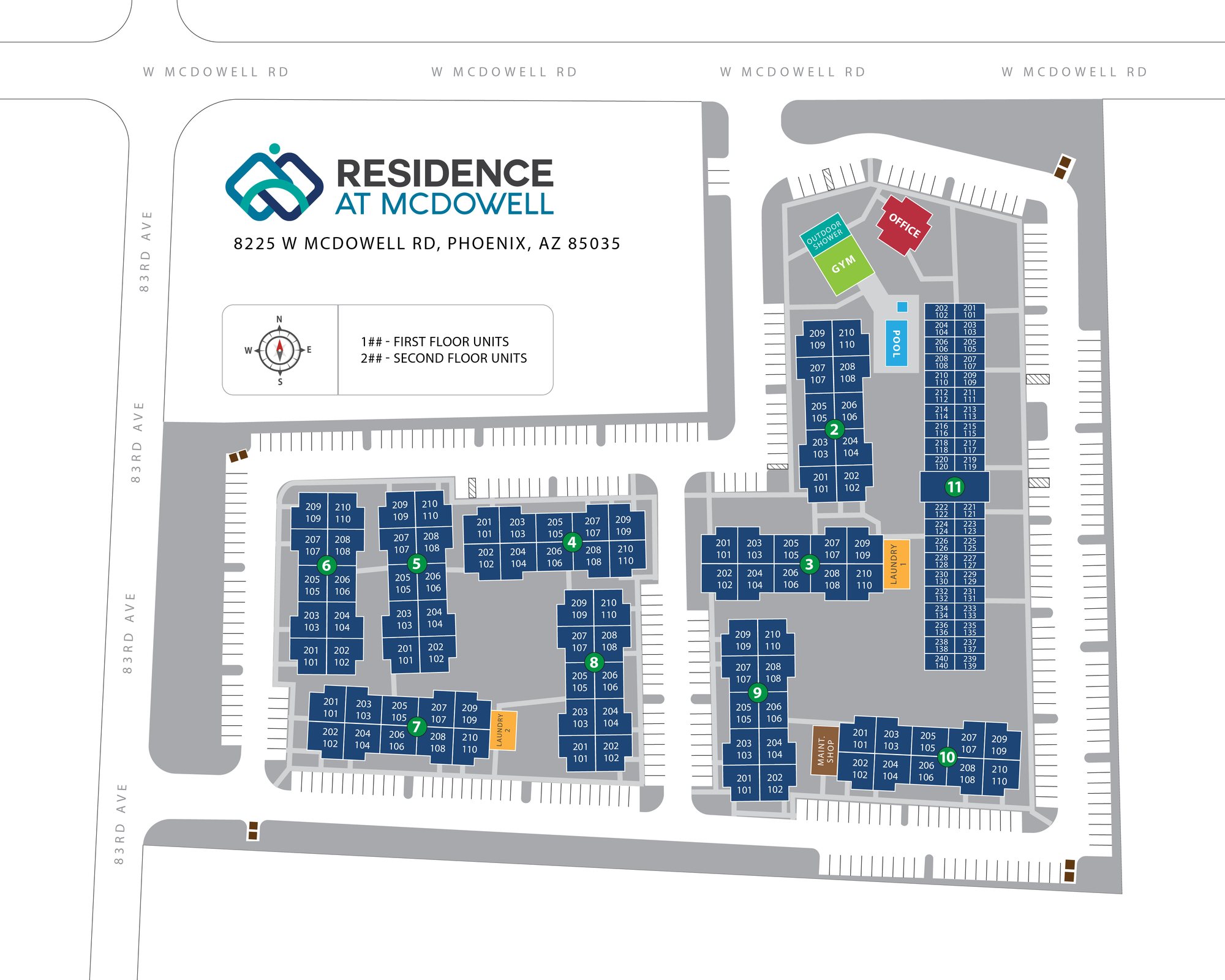 Community site map — Residence at McDowell